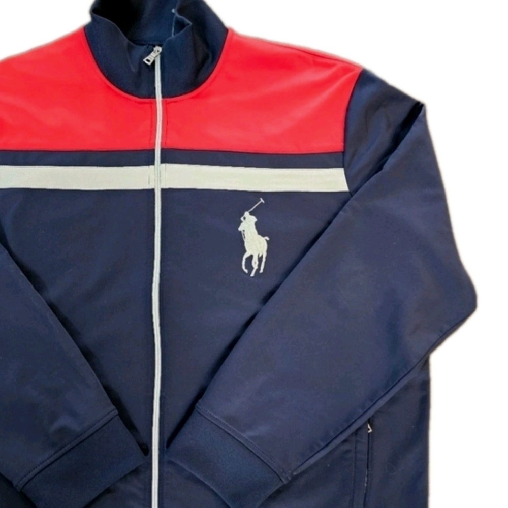 Polo by Ralph Lauren Big Pony Full Zip Blue/ Red Men's Track Jacket XXL (NWOT) - Picture 4 of 5